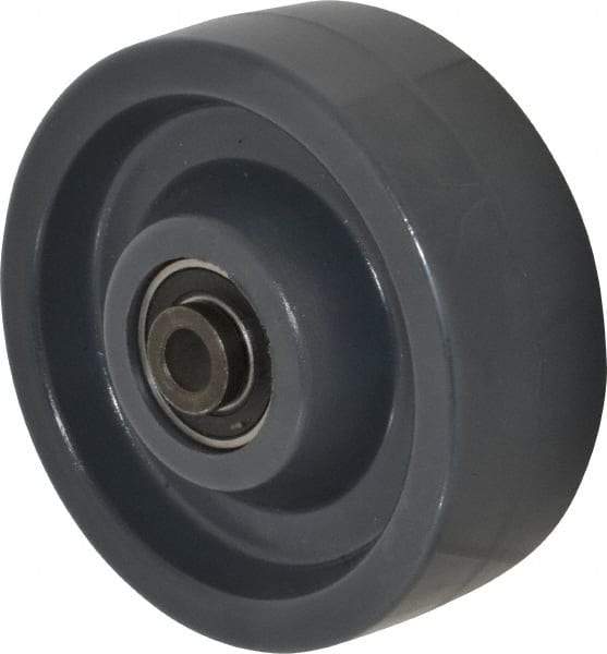 Albion - 5 Inch Diameter x 2 Inch Wide, Polyurethane Caster Wheel - 1,200 Lb. Capacity, 2-7/16 Inch Hub Length, 1/2 Inch Axle Diameter, Precision Ball Bearing - All Tool & Supply