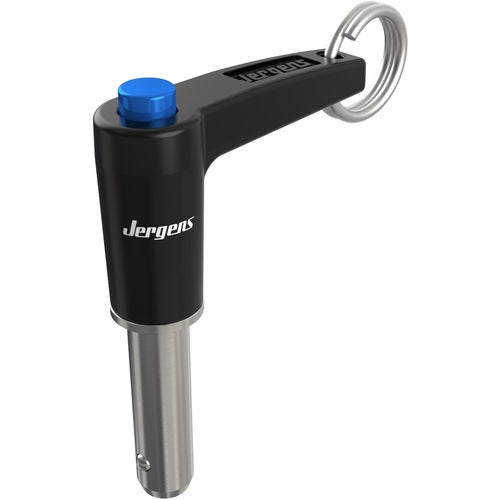 ‎1/2″ Pin Diameter, 1-1/2″ Grip Length, L-Handle Kwik-Lok Pin, Stainless Steel, Black Finish