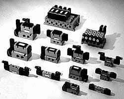 SMC PNEUMATICS - 3.6 CV Flow Rate Pilot Operated Solenoid Valve - 1/2" Inlet, Interface Speed Control Manifold Option - All Tool & Supply