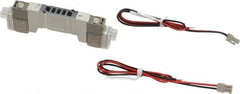 SMC PNEUMATICS - 0.3 CV Flow Rate, Double Solenoid Pilot Operated Valve - 5 Port, 2 Position, 1/4" Push to Connect Inlet, 24 V - All Tool & Supply