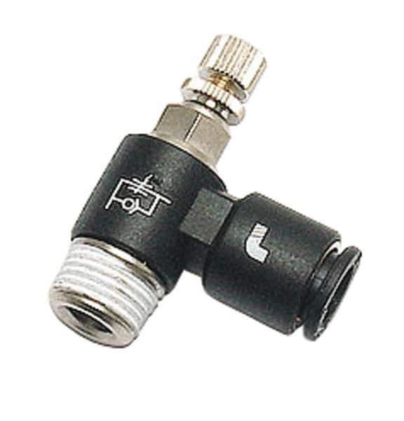 Legris - 8mm Tube OD x 3/8" BSPP Miniature Flow Control Regulator - 0 to 145 psi & Nylon Material - All Tool & Supply