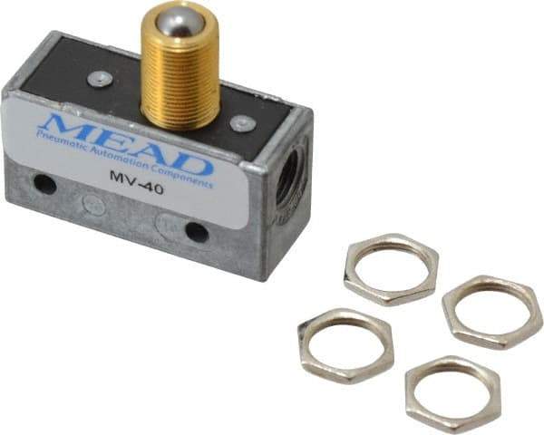 Mead - 3 Way Pilot Air Valve - 1/8" NPT Inlet, Ball Roller - All Tool & Supply