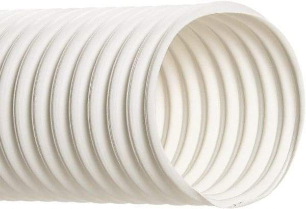 Hi-Tech Duravent - 10" Inside x 10.38" Outside Diam, Food & Beverage Hose - 10-1/2" Bend Radius, White, 25' Long, 5 Vacuum Rating, 4 psi Working Pressure - All Tool & Supply