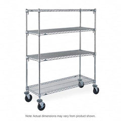 Metro - 900 Lb Capacity 4 Shelf Mobile Wire Shelving Unit - Add-On Unit - All Tool & Supply