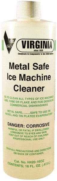 Parker - 16 oz Bottle Metal Safe Ice Machine Cleaner & Scale Remover - For Ice Machines: Cube, Tube, Flake & Commercial Dishwasher - All Tool & Supply