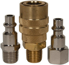 Value Collection - 3 Piece 1/4" Body 1/4 NPT 145 psi Industrial Pneumatic Coupling Plug Set - All Tool & Supply