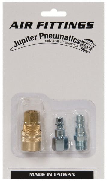 Value Collection - 3 Piece 1/4" Body 1/4 NPT 145 psi Industrial Pneumatic Coupling Plug Set - All Tool & Supply