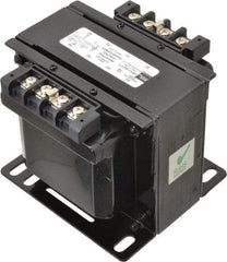 Sola/Hevi-Duty - 1 Phase, 0.35 kVA, Control Transformer - 2 Input, 1 Output Winding, 60, 50/60 at 220 V x 440 V, 50/60 at 230 V x 460 V Hz, 5.53 Inch Deep x 4.53 Inch High, 131°F Temp Rise - All Tool & Supply