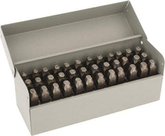 C.H. Hanson - 36 Piece, 1/4" Character Steel Stamp Set - Letters & Figures, Low Stress Round Face Dot - All Tool & Supply