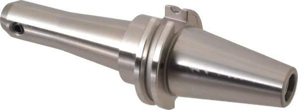 Accupro - CAT40 Taper Shank 3/8" Hole End Mill Holder/Adapter - 1" Nose Diam, 5" Projection, 5/8-11 Drawbar, Through-Spindle & DIN Flange Coolant - Exact Industrial Supply