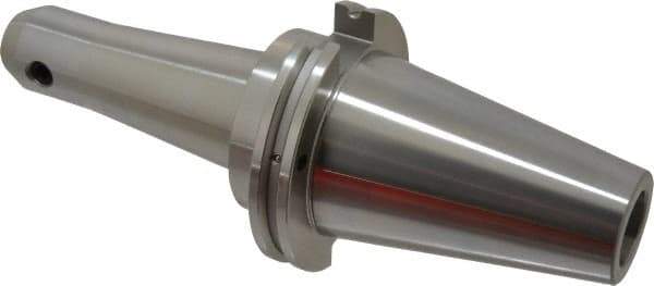 Accupro - CAT50 Taper Shank 1/2" Hole End Mill Holder/Adapter - 35mm Nose Diam, 6" Projection, 1-8 Drawbar, Through-Spindle & DIN Flange Coolant - Exact Industrial Supply