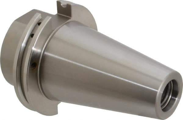 Accupro - CAT50 Taper Shank 7/8" Hole End Mill Holder/Adapter - 2" Nose Diam, 1.75" Projection, 1-8 Drawbar, Through-Spindle & DIN Flange Coolant - Exact Industrial Supply