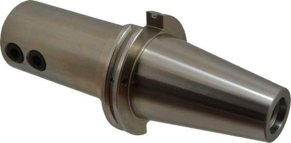 Accupro - CAT50 Taper Shank 1-1/4" Hole End Mill Holder/Adapter - 63mm Nose Diam, 6" Projection, Through-Spindle & DIN Flange Coolant - Exact Industrial Supply