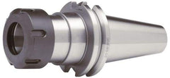 Accupro - 0.019" to 0.275" Capacity, 6" Projection, CAT40 Taper Shank, ER11 Collet Chuck - 0.0002" TIR, Through-Spindle & DIN Flange Coolant - Exact Industrial Supply