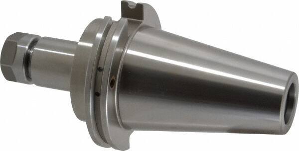 Accupro - 0.039" to 0.511" Capacity, 4" Projection, CAT50 Taper Shank, ER20 Collet Chuck - 0.0002" TIR, Through-Spindle & DIN Flange Coolant - Exact Industrial Supply