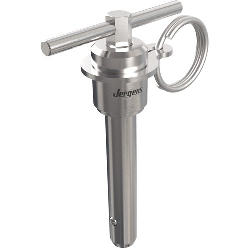 6 mm Pin Diameter, 15 mm Grip Length, Double Acting T-Handle Kwik-Lok Pin, Stainless Steel