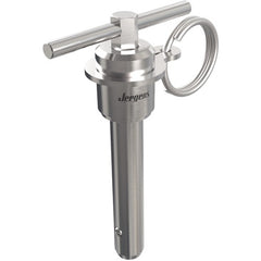 5 mm Pin Diameter, 70 mm Grip Length, Double Acting T-Handle Kwik-Lok Pin, Stainless Steel