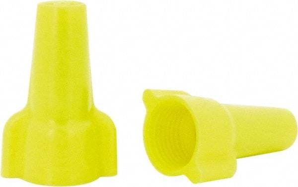 Ideal - 2, 18 to 3, 12 AWG, 600 Volt, Flame Retardant, Wing Twist on Wire Connector - Yellow, 221°F - All Tool & Supply