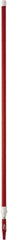 Vikan - 115 x 1-1/4" Aluminum Squeegee Handle - European Threaded Connection, Red, Telescoping - All Tool & Supply