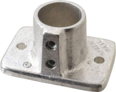 Hollaender - 1" Pipe, Base Flange, Aluminum Alloy Flange Pipe Rail Fitting - Bright Finish - All Tool & Supply