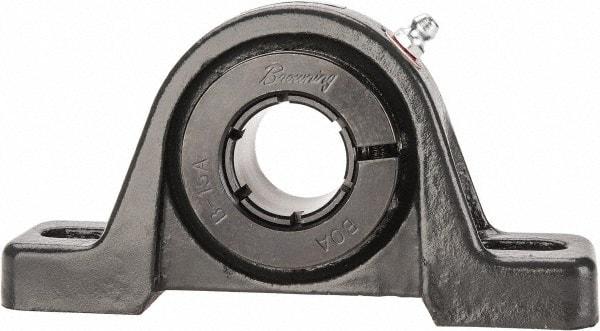 Browning - 1" ID, 5-1/2" OAL x 2-13/16" OAH Pillow Block - 1,651 Lb Static Cap, 2,801 Lb Dyn Cap, 4-1/8" Btw Mnt Hole Ctrs, 1-7/16" Base-to-Ctr Ht, Cast Iron - All Tool & Supply