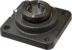 Browning - 1-3/16" ID, 4-1/4" OAL x 4-1/4" OAH 4-Bolt Flange - 2,567 Lb Static Cap, 4,381 Lb Dyn Cap, 3-1/4" Btw Mnt Hole Ctrs, Cast Iron - All Tool & Supply