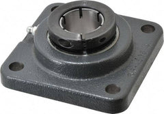 Browning - 1-1/4" ID, 4-1/4" OAL x 4-1/4" OAH 4-Bolt Flange - 2,567 Lb Static Cap, 4,381 Lb Dyn Cap, 3-1/4" Btw Mnt Hole Ctrs, Cast Iron - All Tool & Supply