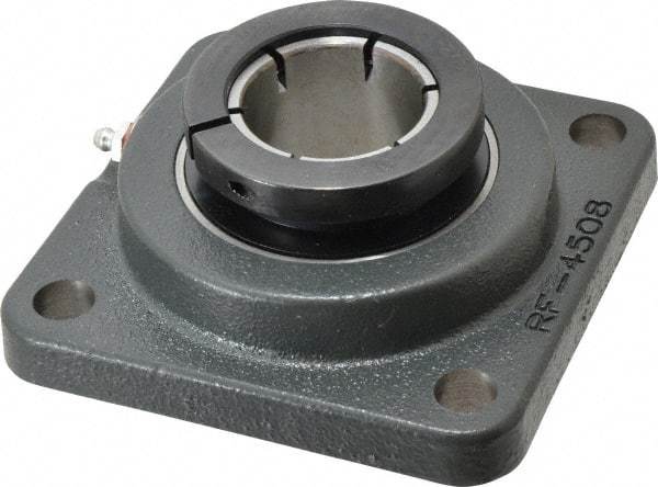 Browning - 1-3/4" ID, 5-3/8" OAL x 5-3/8" OAH 4-Bolt Flange - 5,139 Lb Static Cap, 7,901 Lb Dyn Cap, 4-1/8" Btw Mnt Hole Ctrs, Cast Iron - All Tool & Supply