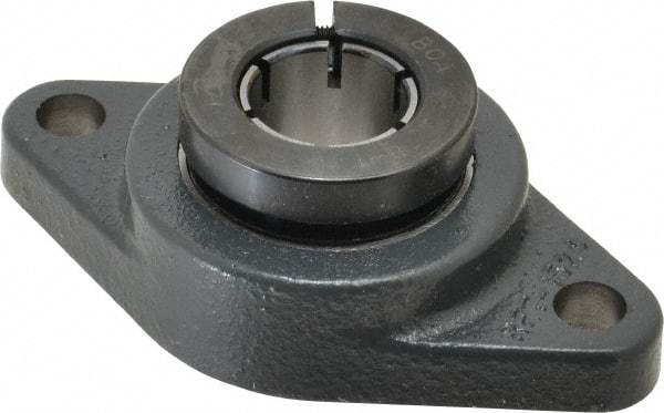 Browning - 1" ID, 4-7/8" OAL x 2-3/4" OAH 2-Bolt Flange - 1,651 Lb Static Cap, 2,801 Lb Dyn Cap, 3-57/64" Btw Mnt Hole Ctrs, Cast Iron - All Tool & Supply