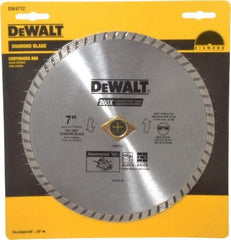 DeWALT - 7" Diam, 5/8" Arbor Hole Diam, Wet & Dry Cut Saw Blade - Diamond-Tipped, Standard Round Arbor - All Tool & Supply