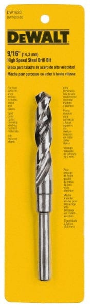 DeWALT - 7/8" Drill Bit, 1/2" Shank Diam, 118°, High Speed Steel Silver & Deming Reduced Shank Drill Bit - All Tool & Supply