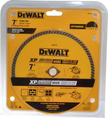 DeWALT - 7" Diam, 5/8" Arbor Hole Diam, Wet & Dry Cut Saw Blade - Diamond-Tipped, Standard Round Arbor - All Tool & Supply