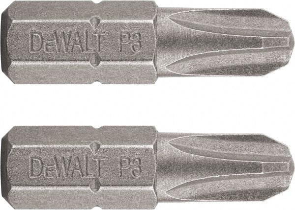 DeWALT - #3, Insert Standard Phillips Screwdriver Bit - 1/4" Drive, 1" OAL - All Tool & Supply