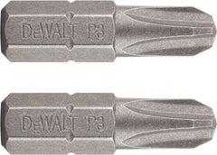 DeWALT - #3, Insert Standard Phillips Screwdriver Bit - 1/4" Drive, 1" OAL - All Tool & Supply