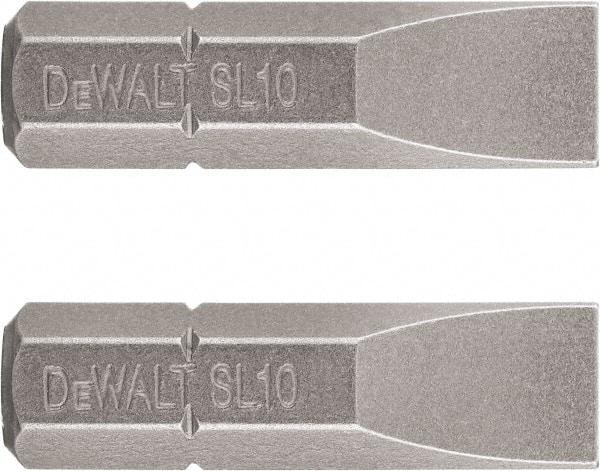 DeWALT - 1/4" Drive Slotted Screwdriver Bit - 1" OAL, Insert Bit - All Tool & Supply