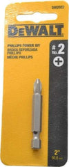 DeWALT - #2 Phillips Screwdriver Bit - 1/4" Hex Drive, 2" OAL - All Tool & Supply