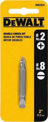 DeWALT - #2 Phillips/Slotted Screwdriver Bit - 1/4" Hex Drive, 2" OAL - All Tool & Supply