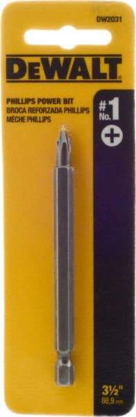 DeWALT - #1 Phillips Screwdriver Bit - 1/4" Hex Drive, 3-1/2" OAL - All Tool & Supply