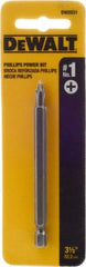 DeWALT - #1 Phillips Screwdriver Bit - 1/4" Hex Drive, 3-1/2" OAL - All Tool & Supply