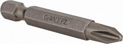 DeWALT - #2 Phillips Screwdriver Bit - 1/4" Hex Drive, 2" OAL - All Tool & Supply