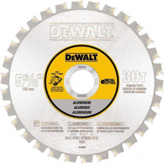 DeWALT - 5-3/8" Diam, 30 Tooth Wet & Dry Cut Saw Blade - Steel, Standard Round Arbor - All Tool & Supply