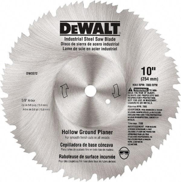 DeWALT - 10" Diam, 80 Tooth Wet & Dry Cut Saw Blade - Steel, Standard Round Arbor - All Tool & Supply