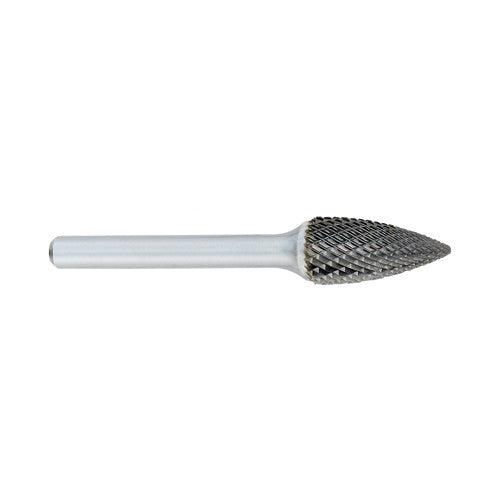 ‎SM-1 -6mm × 12mm LOC × 6mm Shank × 50mm OAL Pointed Cone Carbide Medium Tough Cut Burr - All Tool & Supply