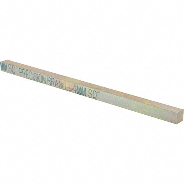 Precision Brand - 12" Long, Zinc Yellow Dichromate Key Stock - Oversized Key Stock - All Tool & Supply