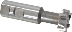 Interstate - 1-1/4" Cut Diam, 31/64" Cut Width, 21/32" Neck Diam, 1" Shank Diam, 3-15/16" OAL, M42 Cobalt T-Slot Cutter - Uncoated, 5/8" Bolt, Straight Teeth, 10 Teeth - All Tool & Supply