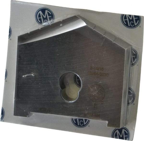 Allied Machine and Engineering - 2-15/16" Diam x 7/16" Thick, Seat Code E, 130° Included Angle Spade Drill Insert - Uncoated Powdered Metal, Powdered Metal, Series E - All Tool & Supply