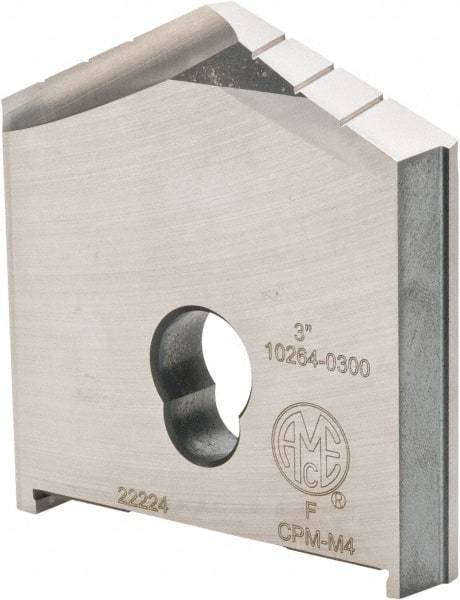 Allied Machine and Engineering - 3" Diam x 5/8" Thick, Seat Code F, 130° Included Angle Spade Drill Insert - Uncoated Powdered Metal, Powdered Metal, Series F - All Tool & Supply