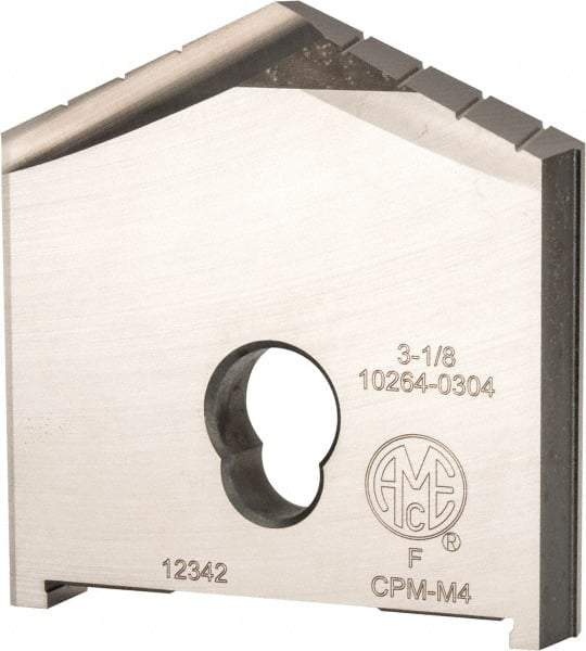 Allied Machine and Engineering - 3-1/8" Diam x 5/8" Thick, Seat Code F, 130° Included Angle Spade Drill Insert - Uncoated Powdered Metal, Powdered Metal, Series F - All Tool & Supply