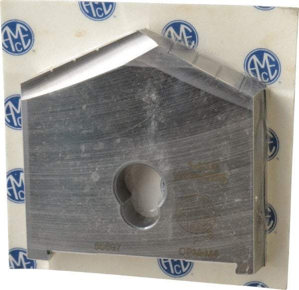 Allied Machine and Engineering - 3-5/16" Diam x 1/2" Thick, Seat Code F, 130° Included Angle Spade Drill Insert - Uncoated Powdered Metal, Powdered Metal, Series F - All Tool & Supply