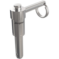 8 mm Pin Diameter, 40 mm Grip Length, Heavy Duty L-Handle Kwik-Lok Pin, Stainless Steel